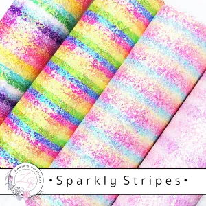 ⋅ Sparkly Stripes ⋅ Chunky Glitter Rainbow ⋅