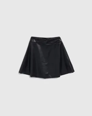 Splendid Girl Faux Leather Skirt Black