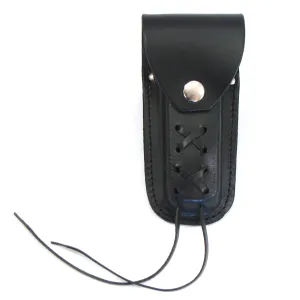 ST6025-23 5" Laced Knife Case- Plain Black