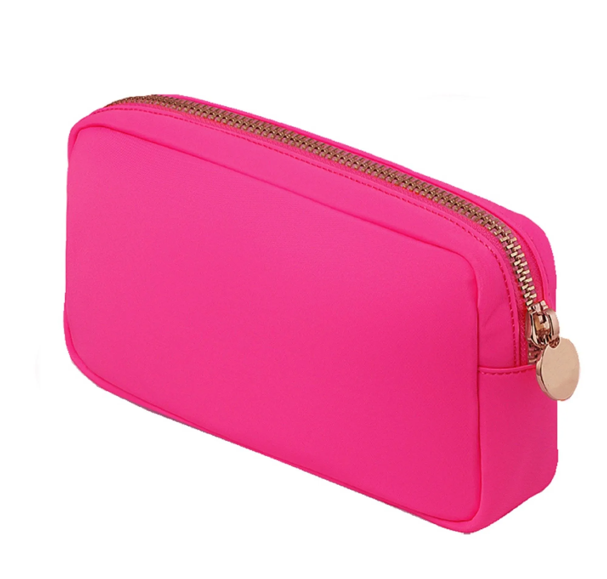 Stacy Round Zippered Nylon Cosmetic/Travel Pouch