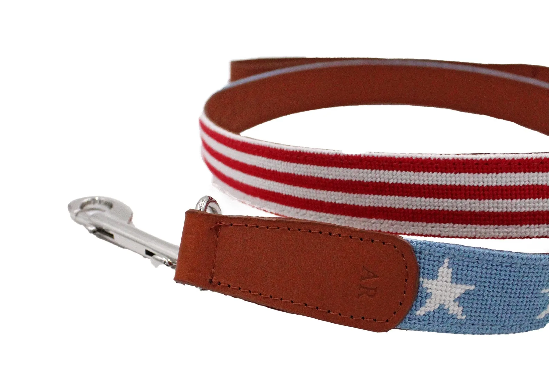Stars and Stripes Needlepoint Leash