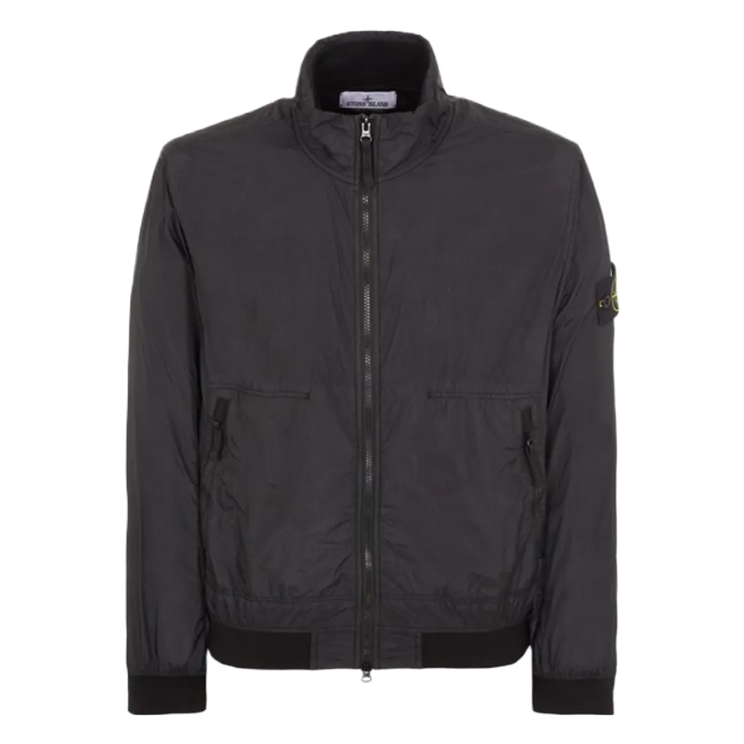 STONE ISLAND 42822 GARMENT DYED CRINKLE REPS NY BLACK JACKET