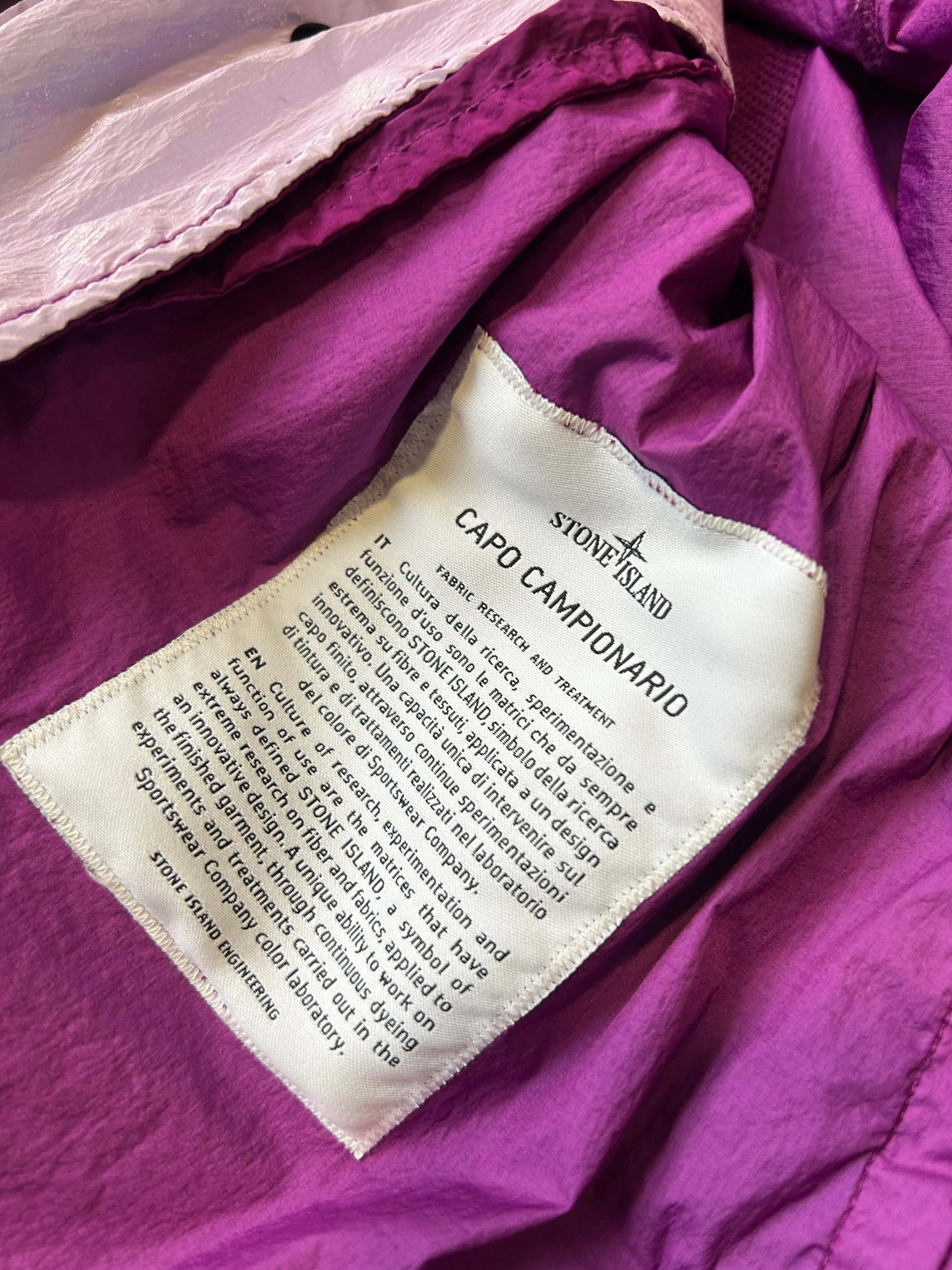 Stone Island Lilac Marina Rip Stop Prismatico Jacket L
