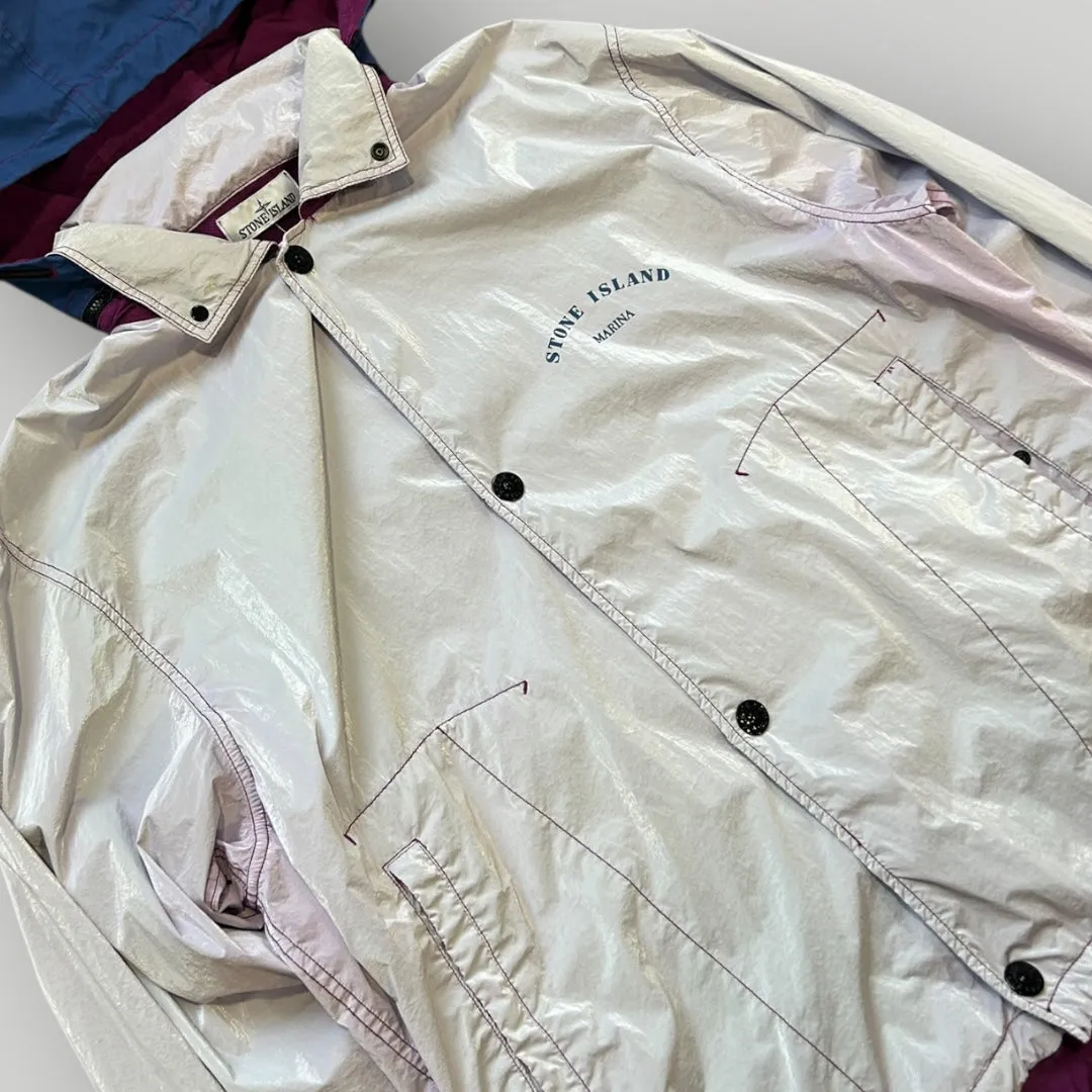 Stone Island Lilac Marina Rip Stop Prismatico Jacket L
