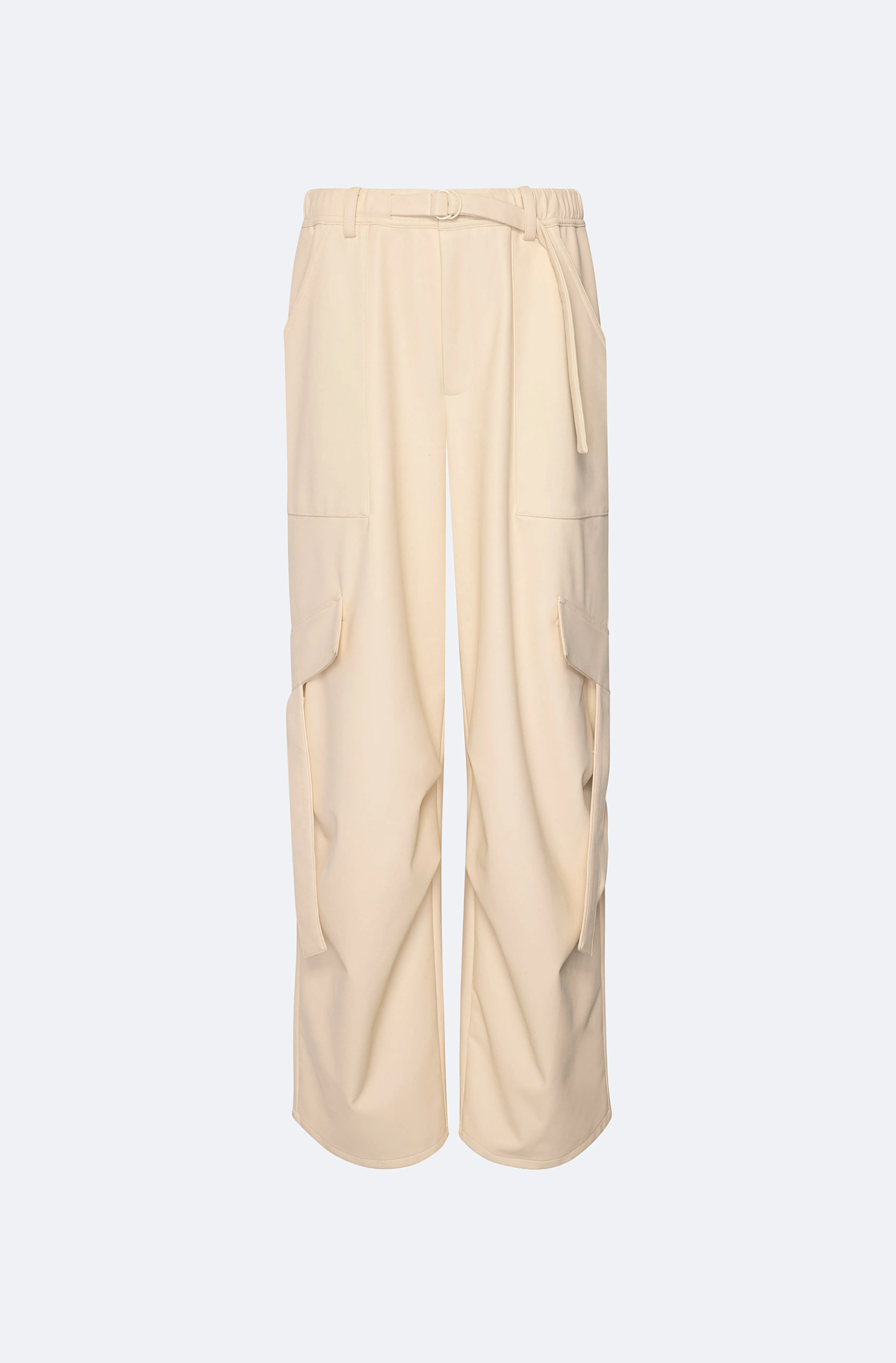Stretch Faux Leather Utility Pant