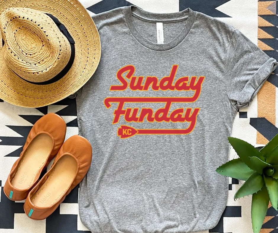 Sunday Funday Grey Tee