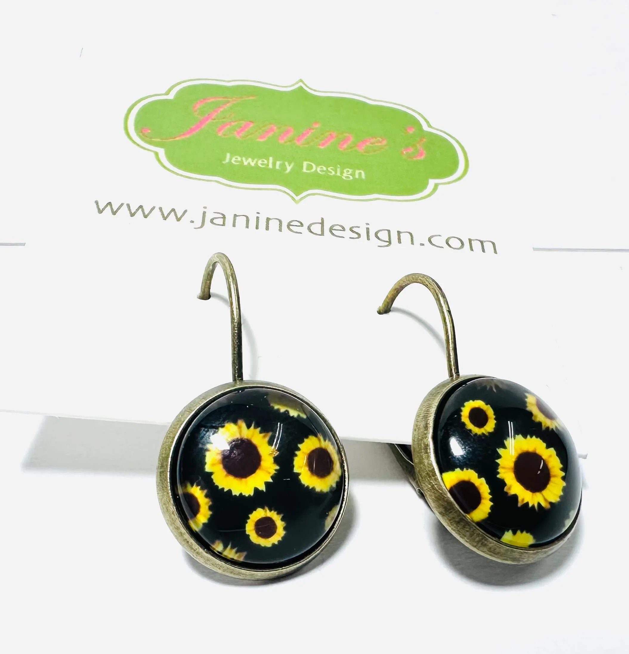 Sunflower Pattern Studs/Affordable Earrings, Gift Earrings, Pattern Studs