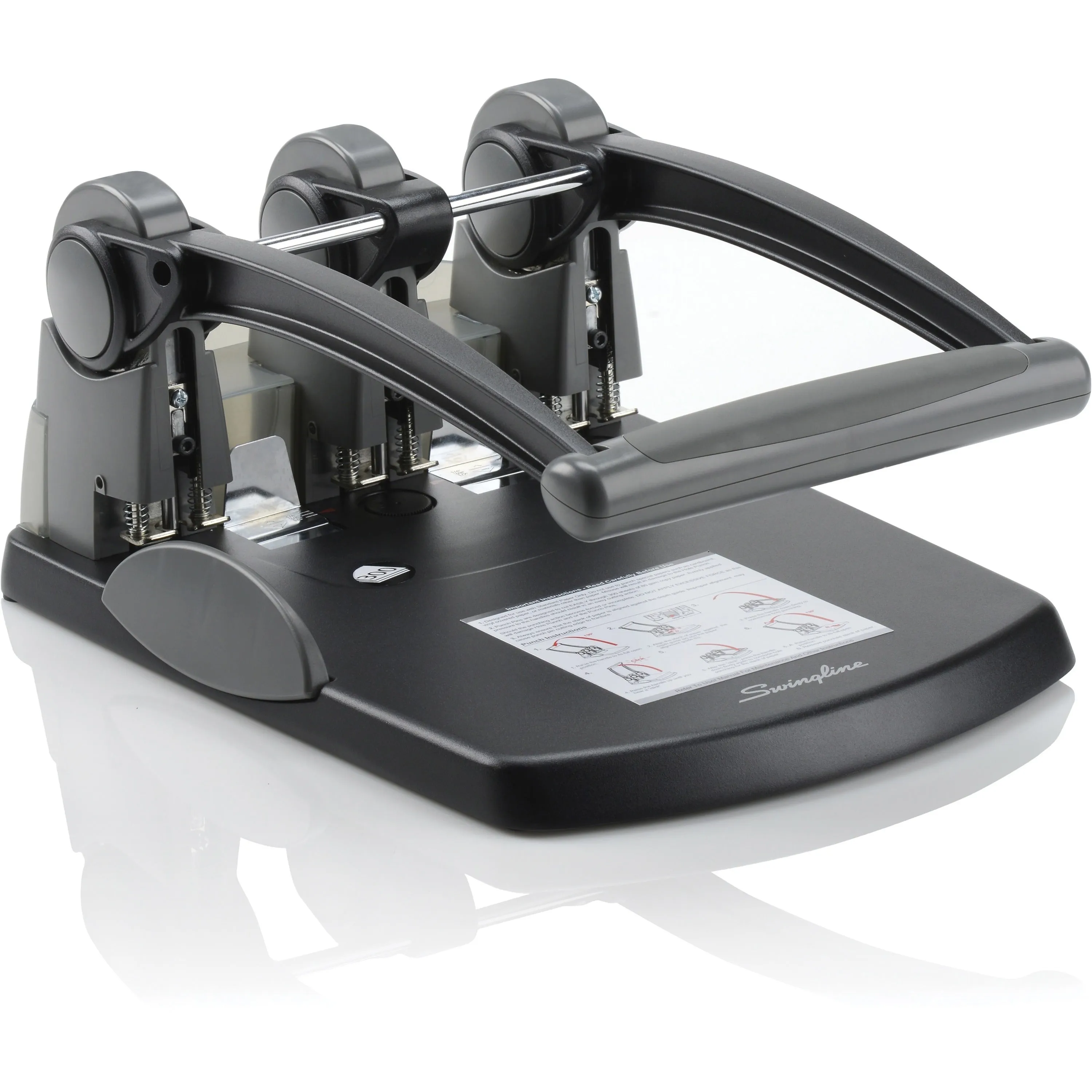 Swingline® Extra High Capacity 3-Hole Punch, Fixed Centers, 300 Sheets