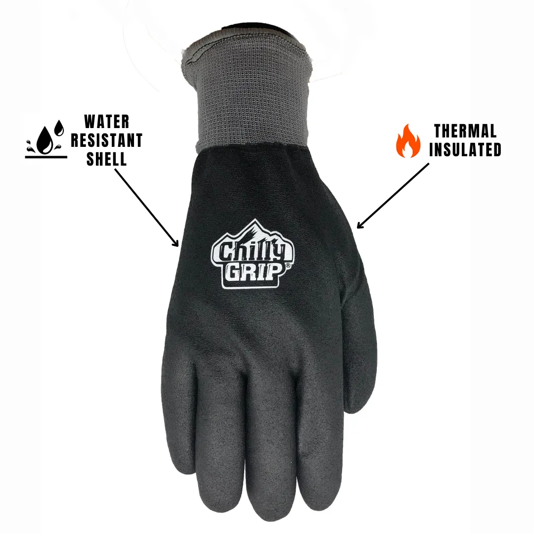 TA321 Chilly Grip H2O Waterproof Fully Dipped Nylon Shell Insulated Gloves, Sizes S-XXL, Sold by Pair