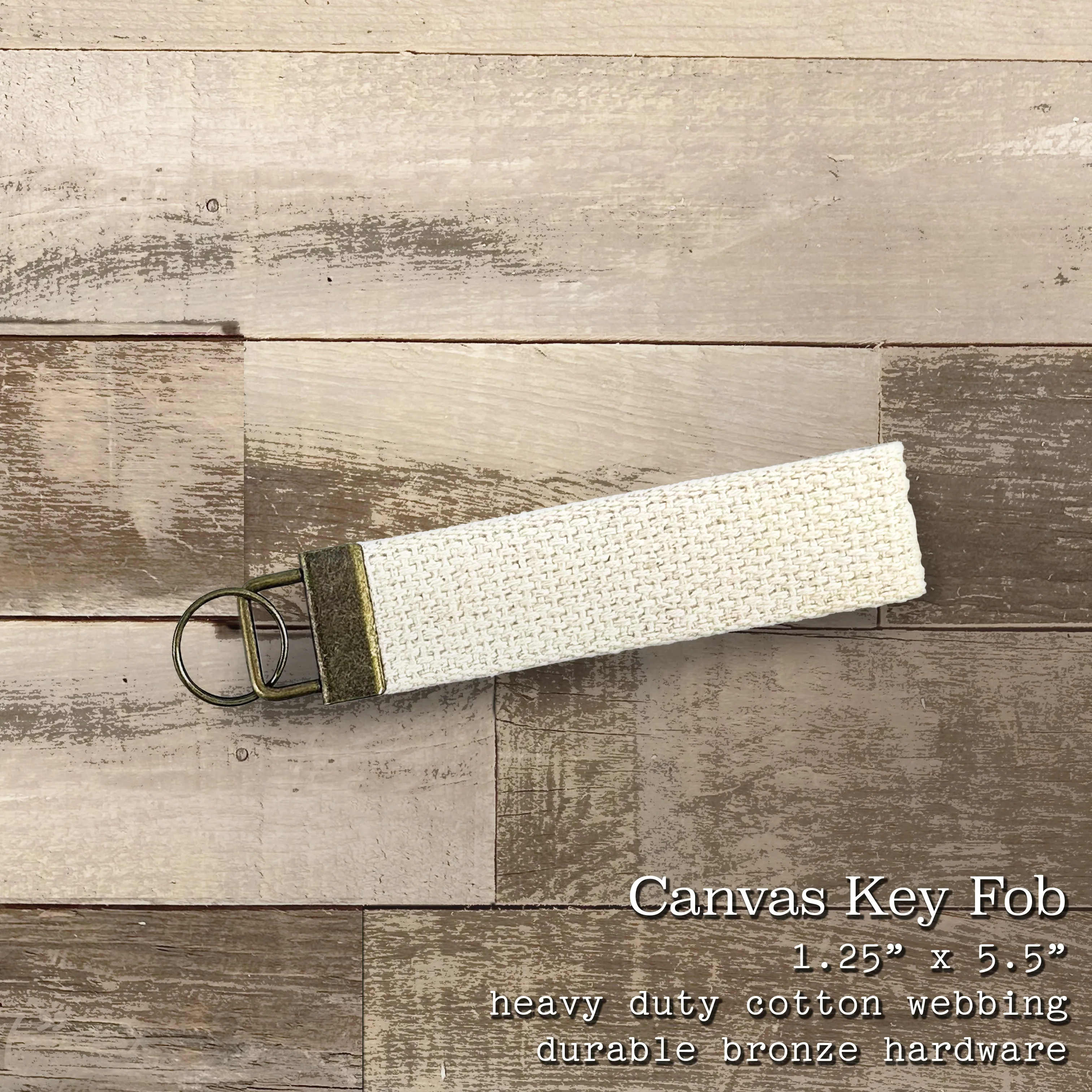 Text Wave  - Custom Canvas Key Fob