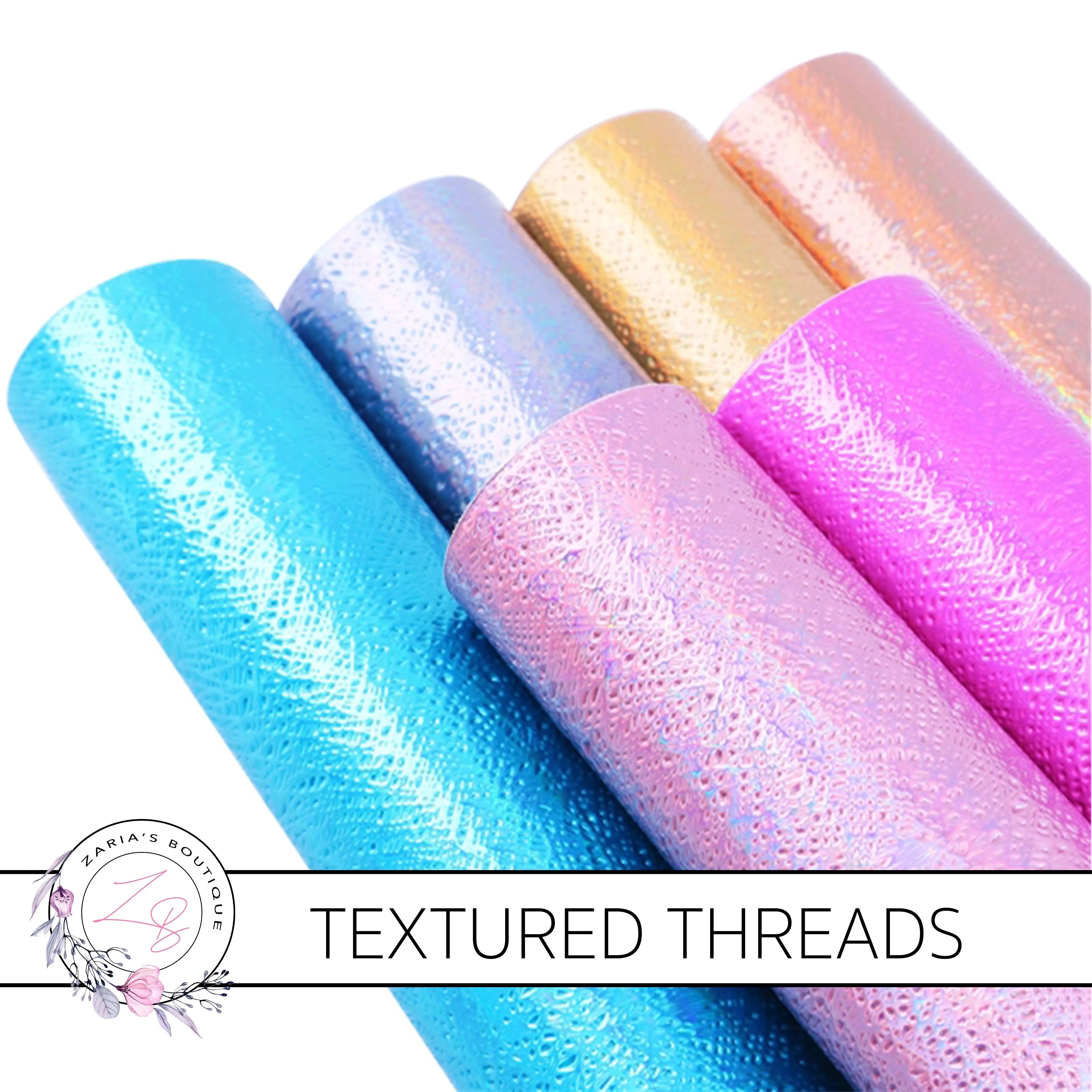 Textured Threads Holo Faux Leather Leatherette ~ Lavender ~ 0.86mm