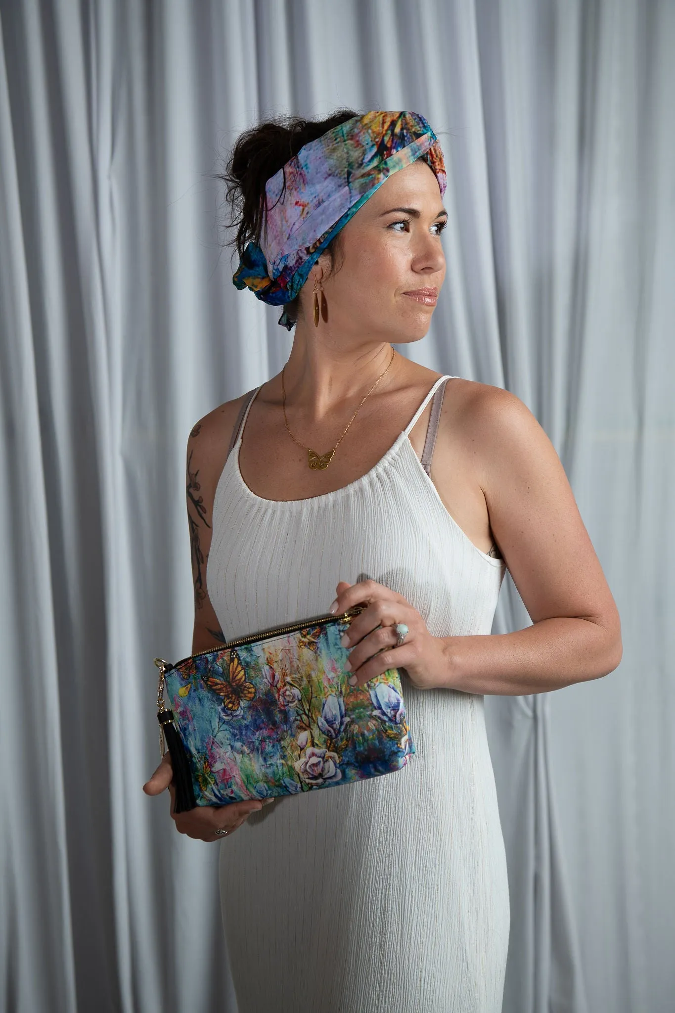 The Behold Collection Double Zip Crossbody Bag