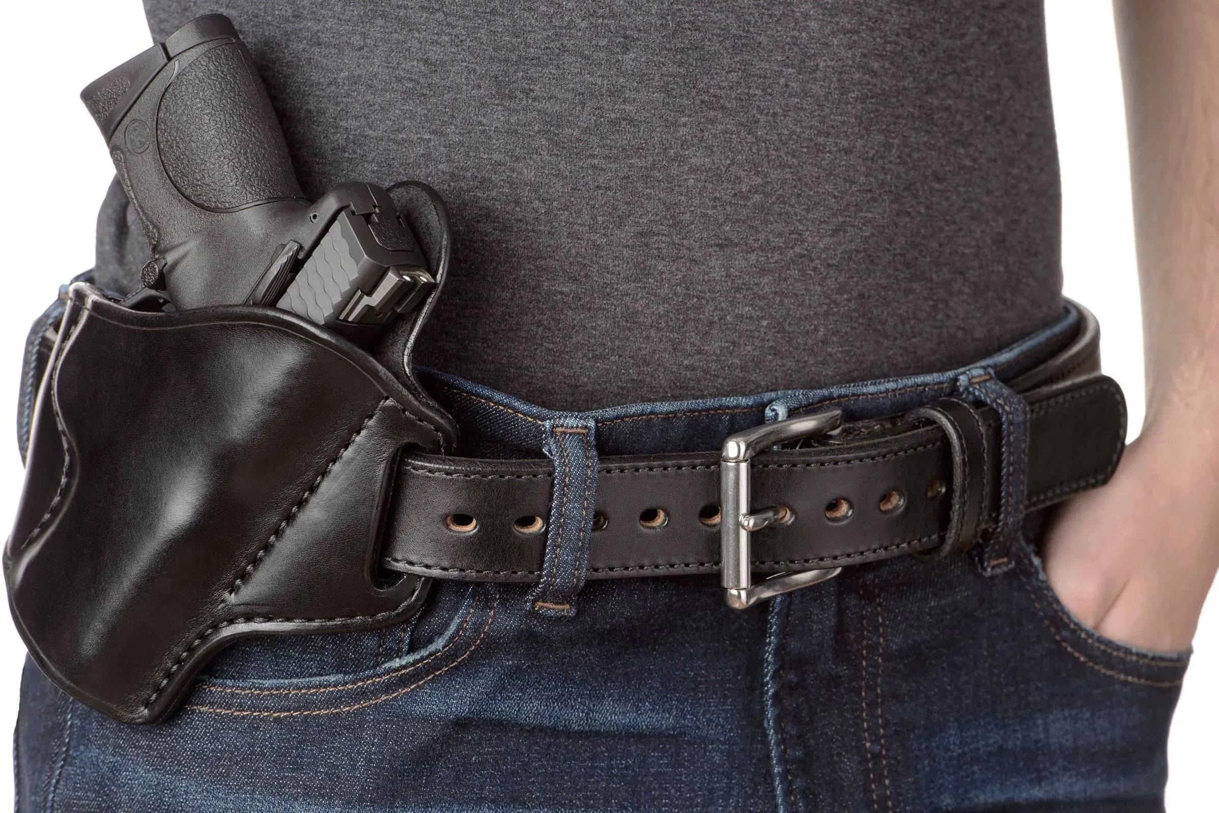 The Norris: Men's Black Stitched Leather Belt Max Thick With Steel Core 1.50"