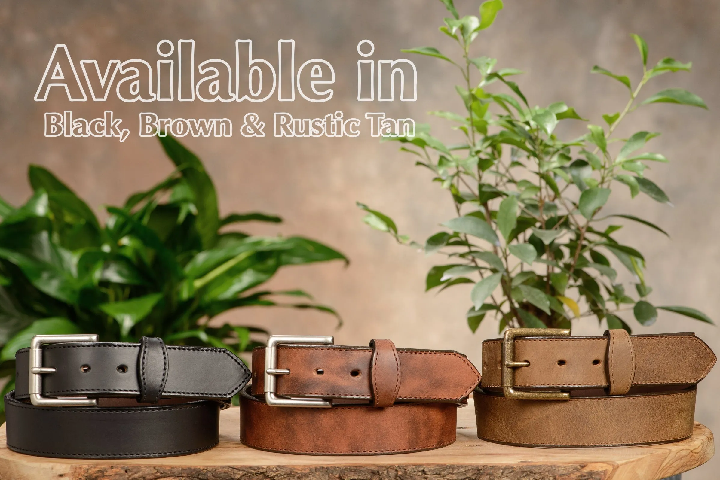 The Rockefeller: Rustic Tan Stitched Oil Tanned With Scalloped Ends 1.50"