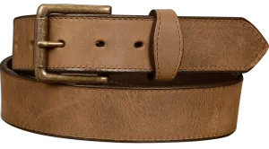 The Rockefeller: Rustic Tan Stitched Oil Tanned With Scalloped Ends 1.50"