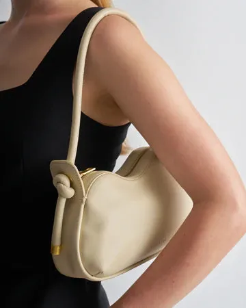 Tie Knot Baguette Bag Cashew