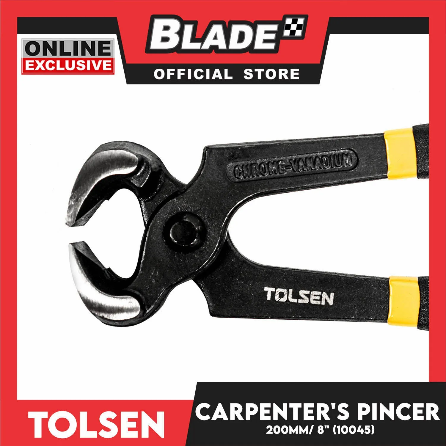 Tolsen Carpenter's Pincer 200mm 8'' Wire Cutter Pliers Nail Puller 10045
