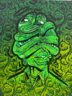 Toonky Berry x @EYEZ C👁LLAB👁RATE 18x24 Green
