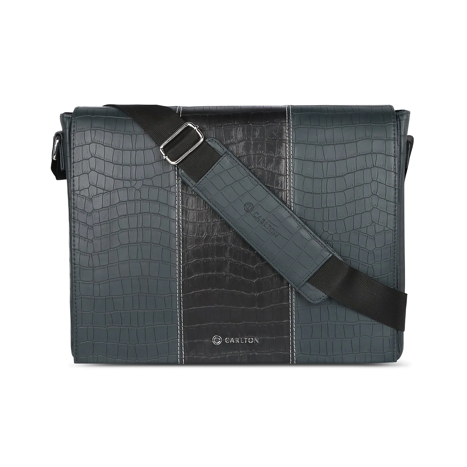 Topaz Messenger Croc Black
