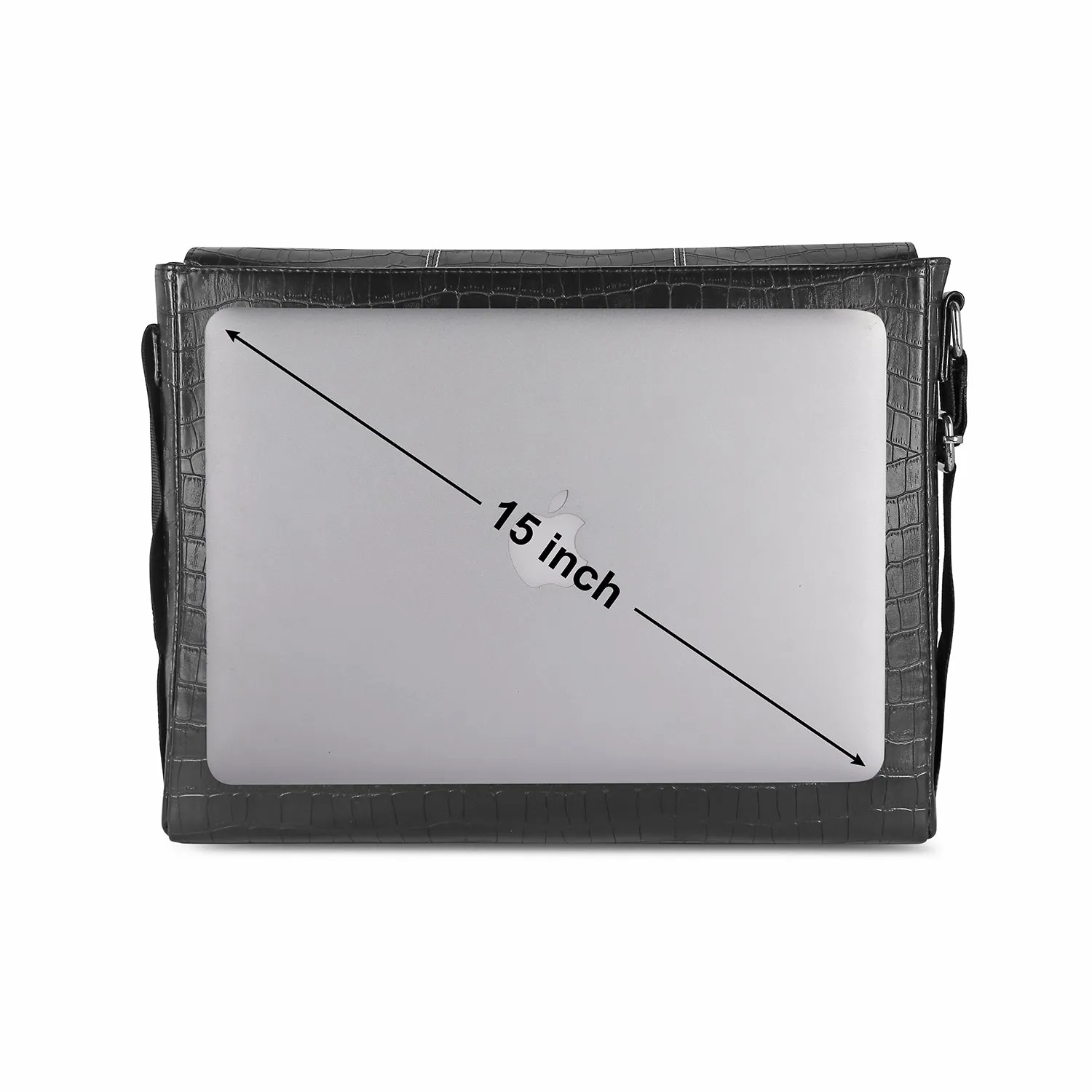 Topaz Messenger Croc Black