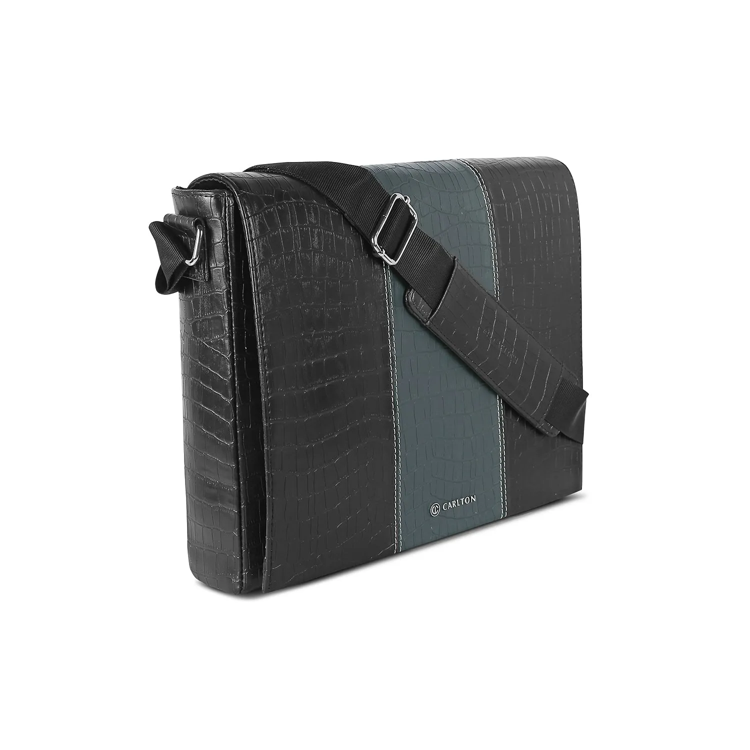 Topaz Messenger Croc Black