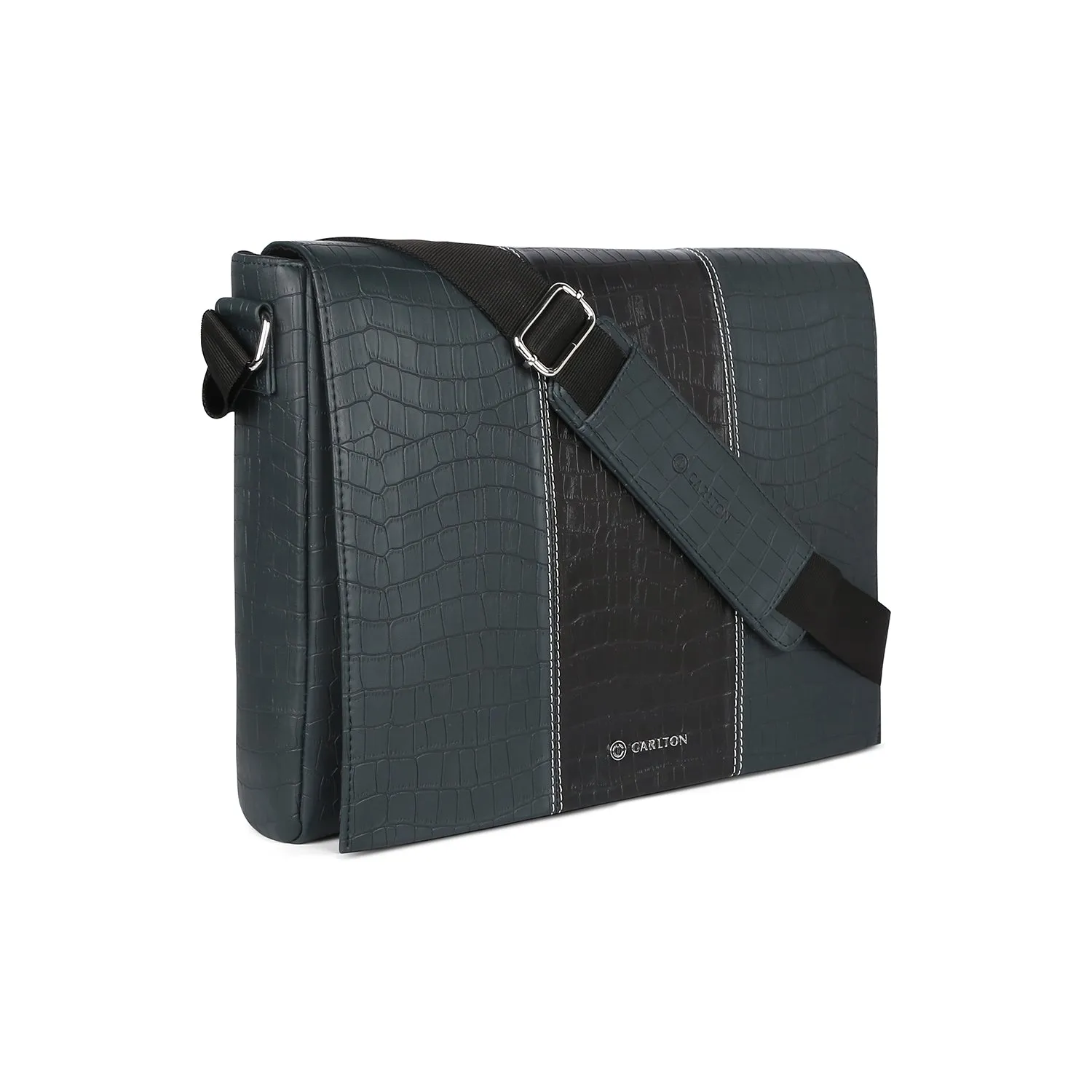 Topaz Messenger Croc Black