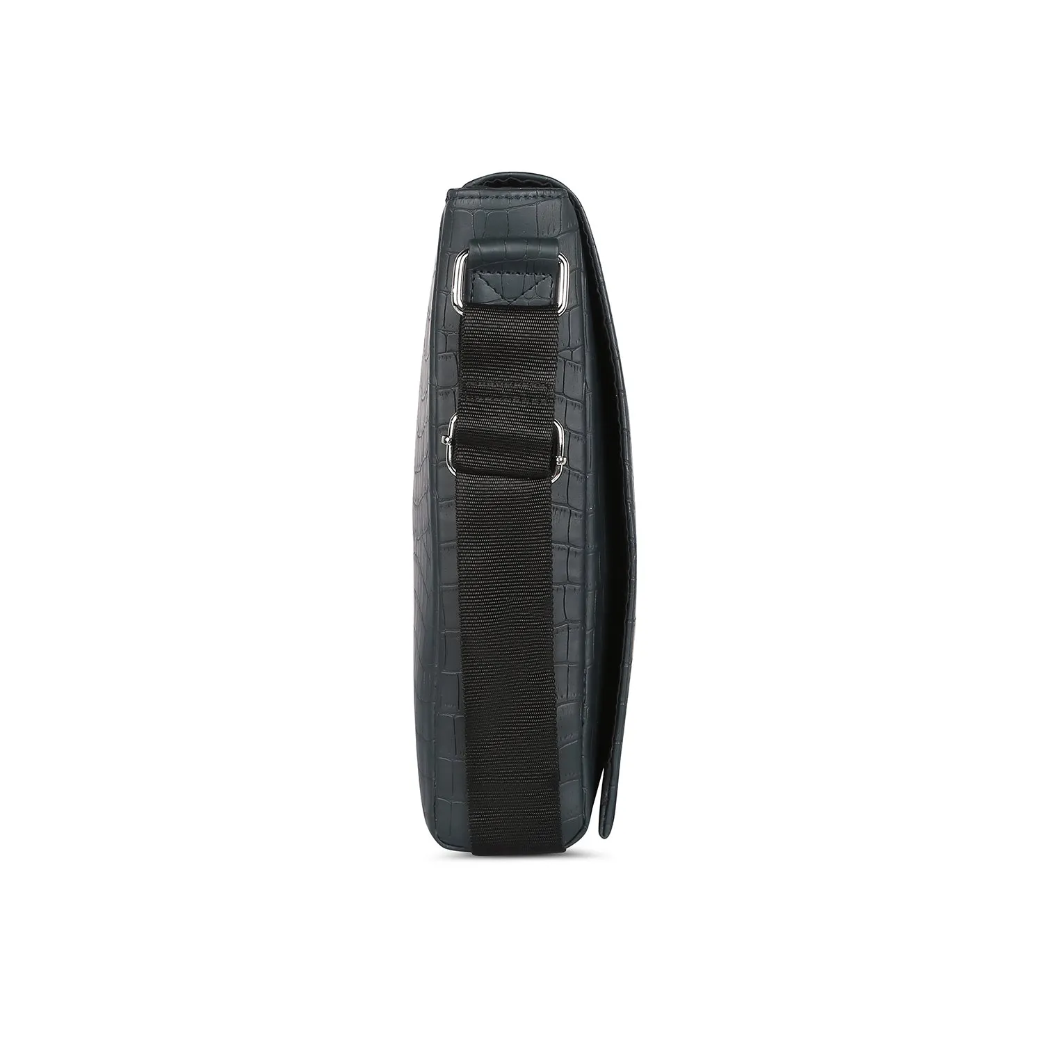 Topaz Messenger Croc Black