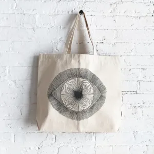 Tote Canvas: Dark Grey Eye