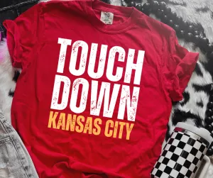 TOUCH DOWN KANSAS CITY RED TEE