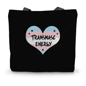 Transmasc Energy Trans Transgender Pride Heart Canvas Tote Bag