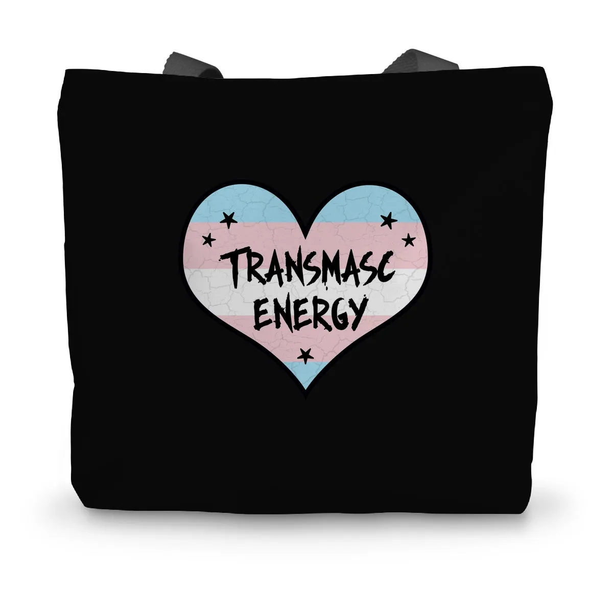 Transmasc Energy Trans Transgender Pride Heart Canvas Tote Bag