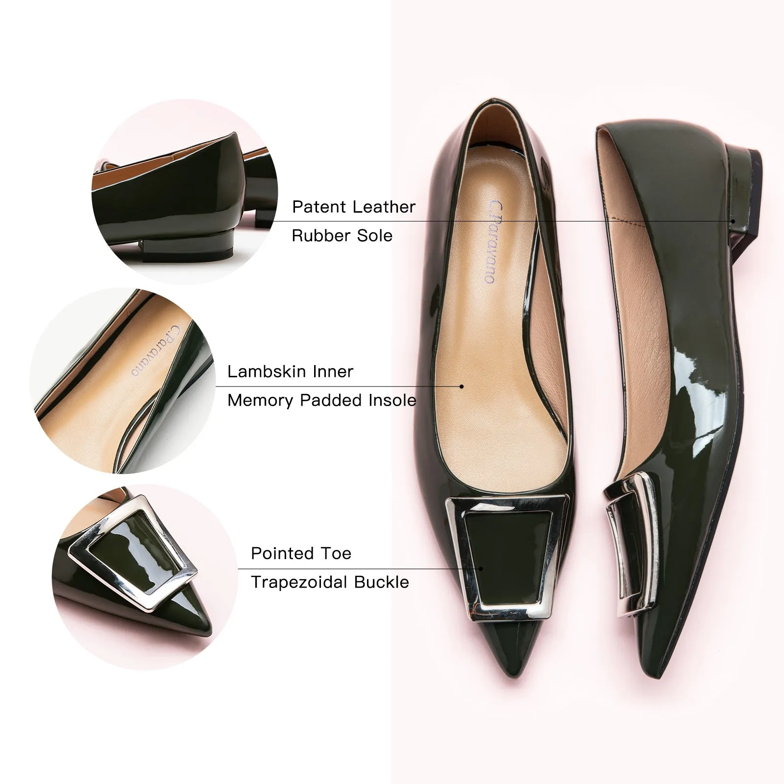 Trapezoidal Buckle Flats (Aida)