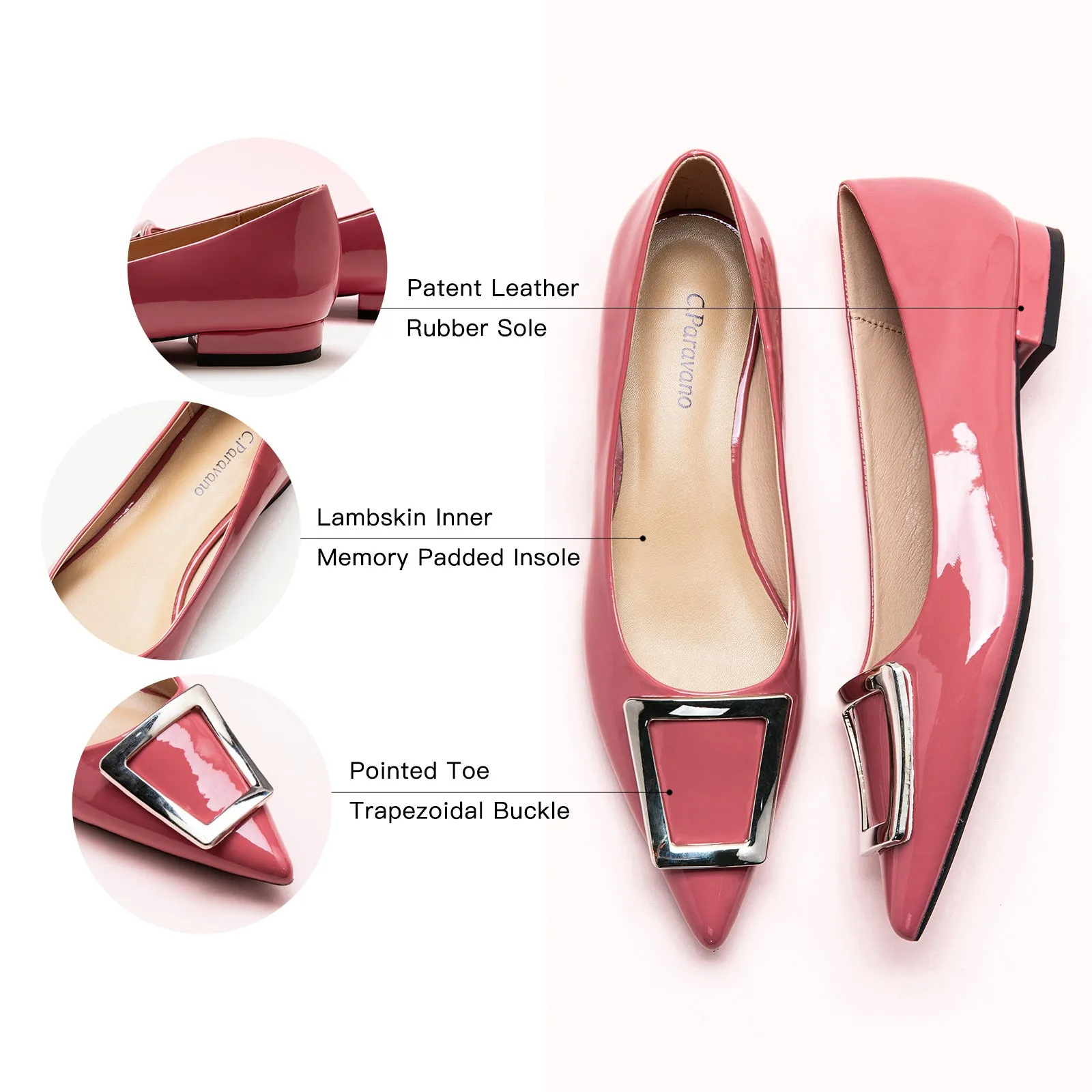 Trapezoidal Buckle Flats (Aida)