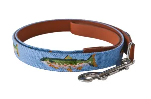 Trout Needlepoint Leash