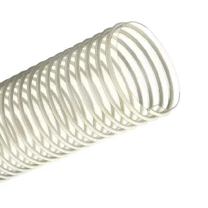 Tubo Antiurto per Aspirazione Aria e Sostanze per Industria Alimentare con Spirale in PVC Ø int. 40 mm