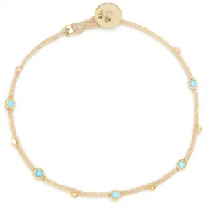 Turquoise Bezel Charms Bracelet