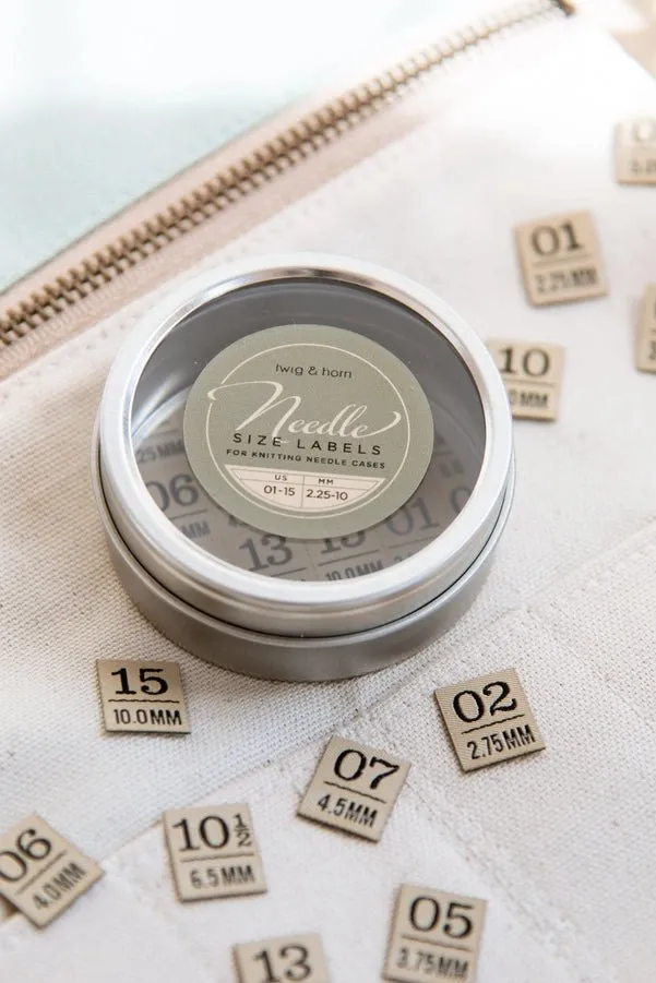 Twig & Horn | Needle Size Lables