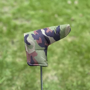 Vintage Camo Nylon Right Angle Blade Putter Head Covers