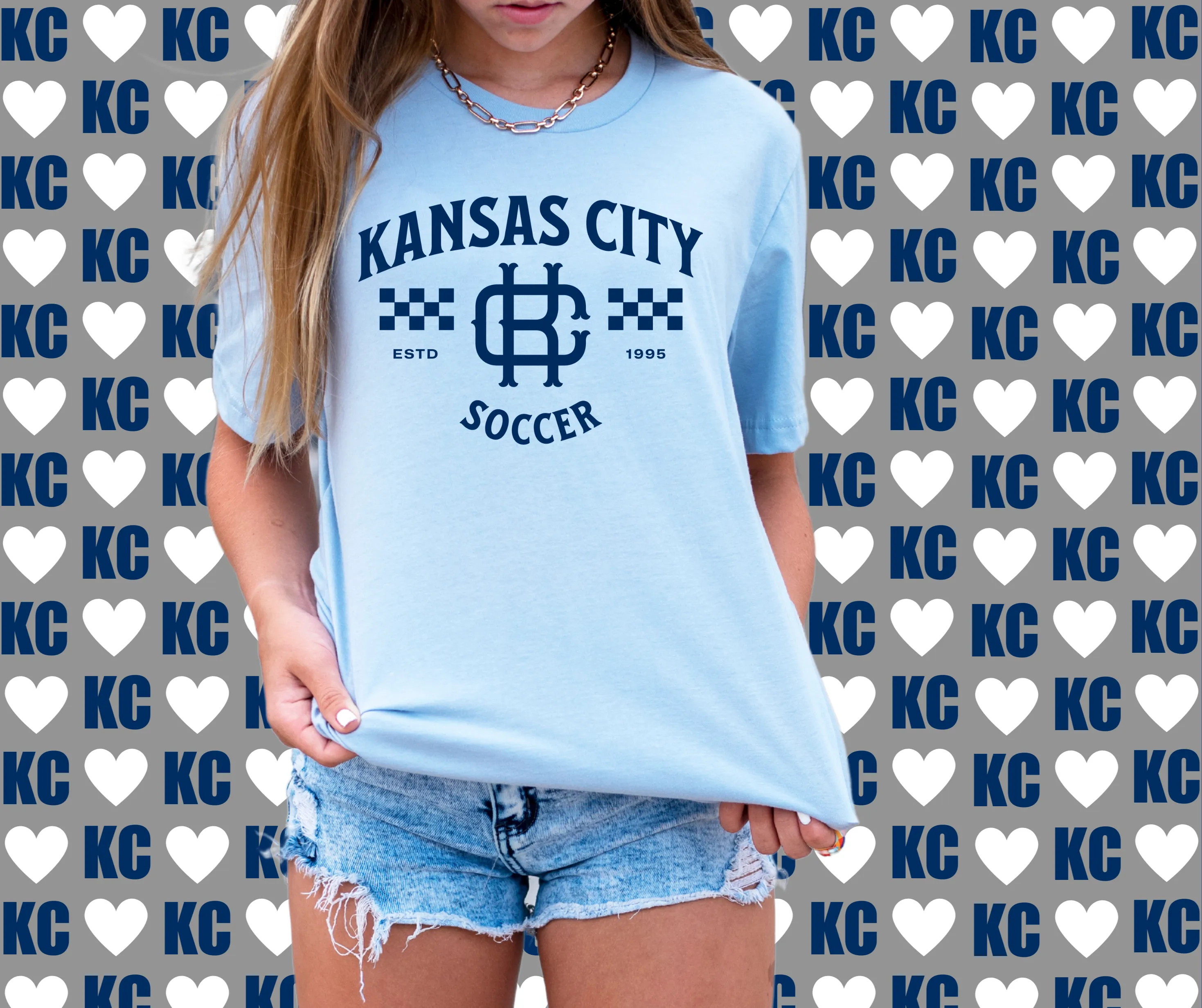 Vintage Kansas City Soccer Light Blue Tee