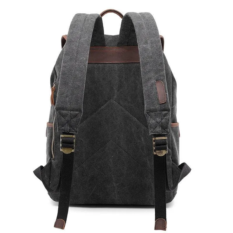Vintage Mens Waterproof Canvas Backpack 15"