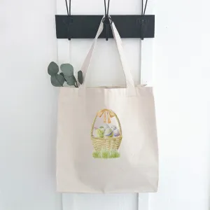 Watercolor Easter Basket - Canvas Tote Bag
