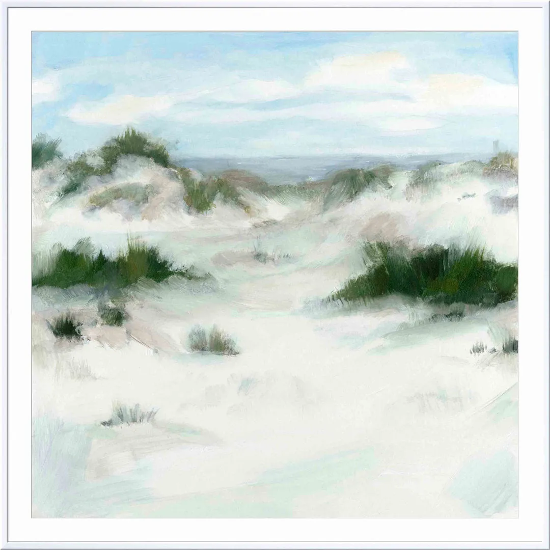 White Sands II by Megan Meagher - Picture Frame Painting Print Beachcrest Home™ Frame Color: Pattern Silver Size: 18"H x 12"W
