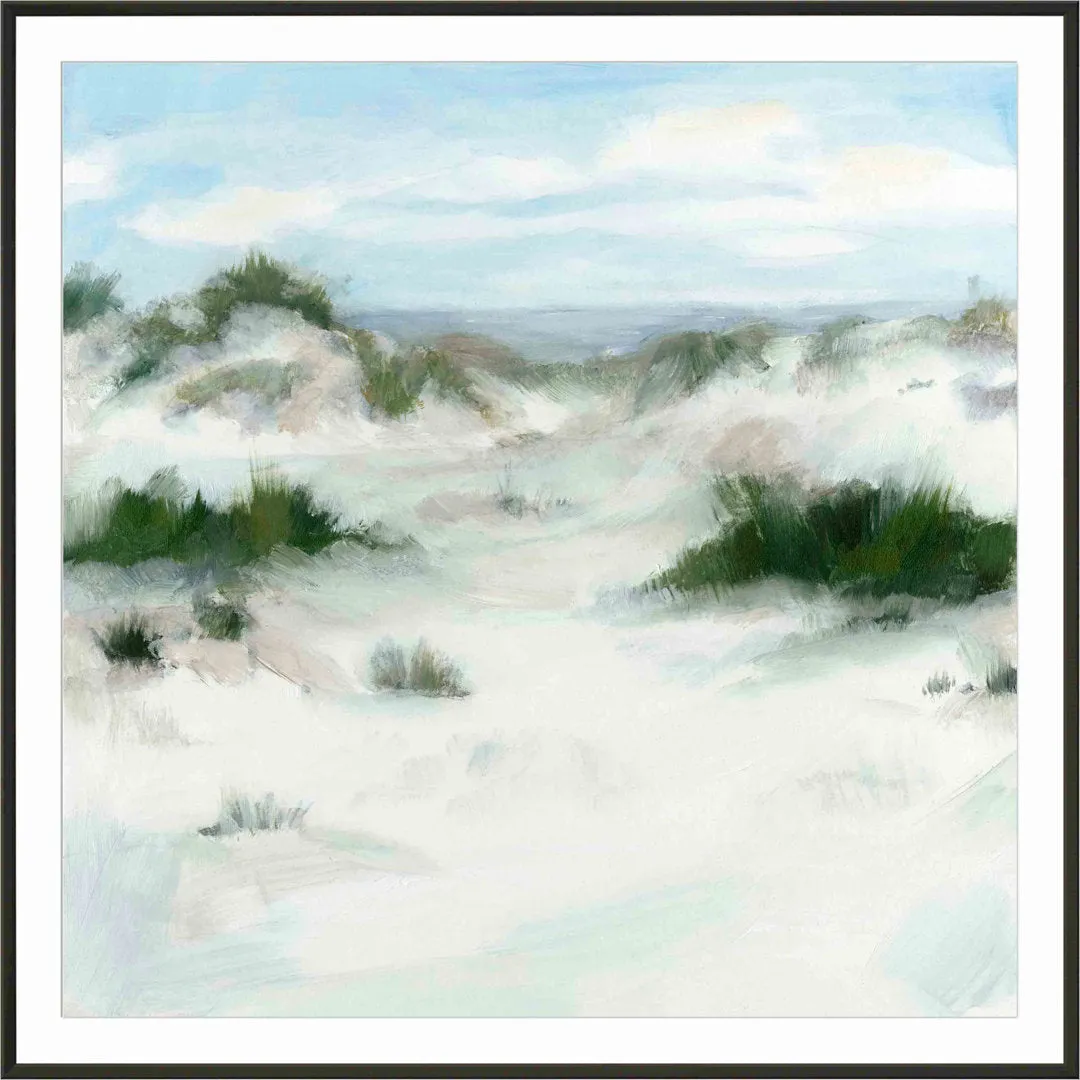 White Sands II by Megan Meagher - Picture Frame Painting Print Beachcrest Home™ Frame Color: Pattern Silver Size: 18"H x 12"W