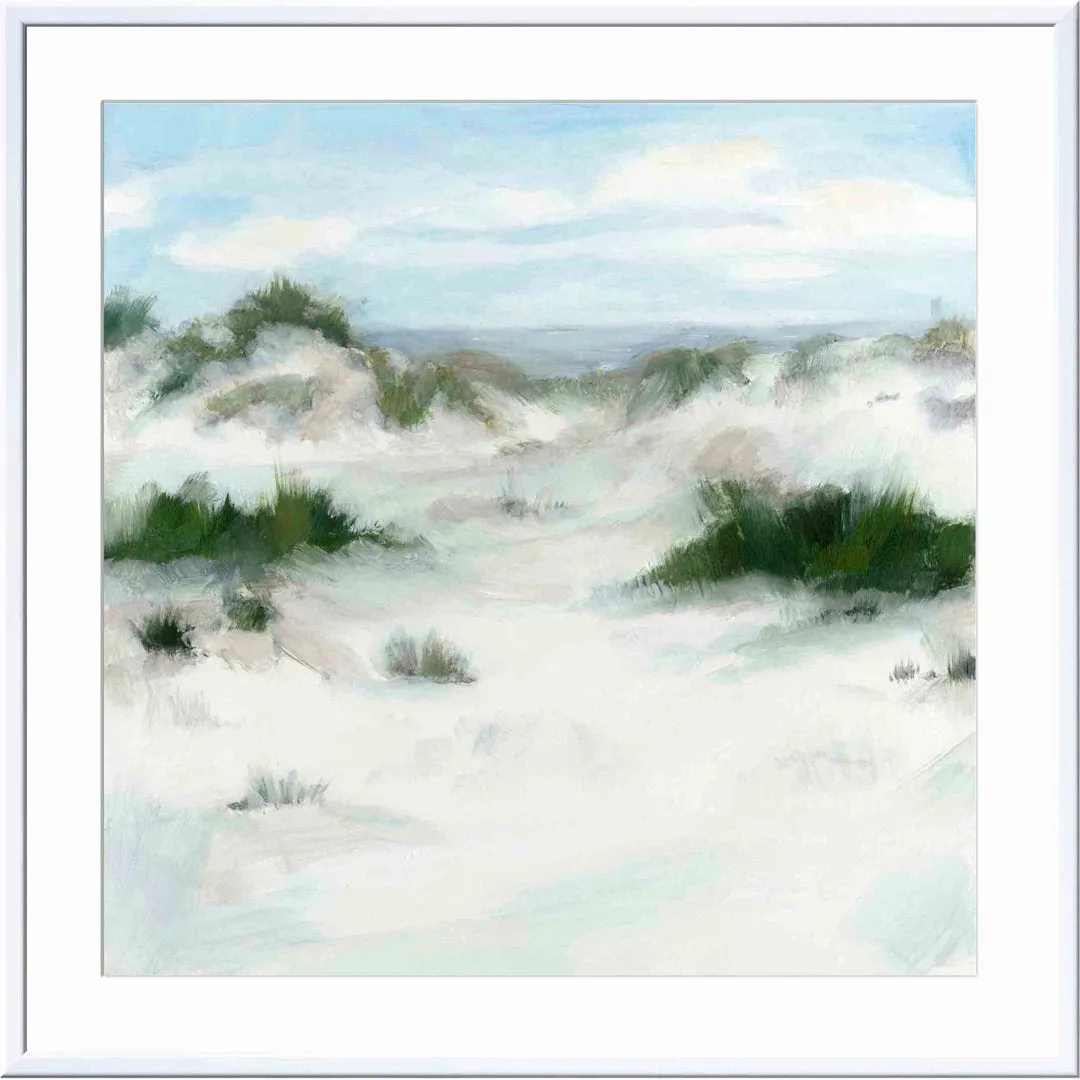White Sands II by Megan Meagher - Picture Frame Painting Print Beachcrest Home™ Frame Color: Pattern Silver Size: 18"H x 12"W