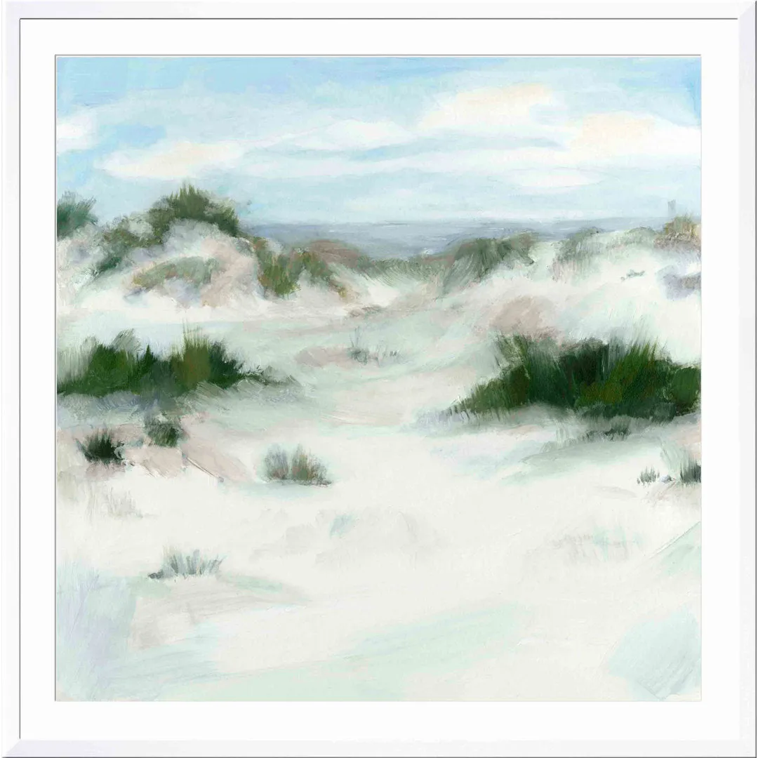 White Sands II by Megan Meagher - Picture Frame Painting Print Beachcrest Home™ Frame Color: Pattern Silver Size: 18"H x 12"W