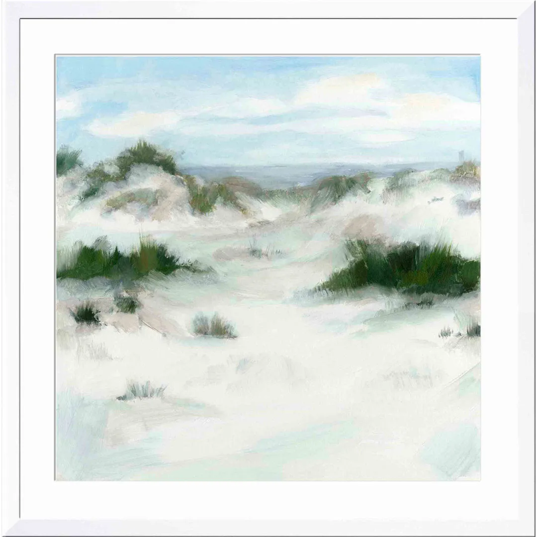 White Sands II by Megan Meagher - Picture Frame Painting Print Beachcrest Home™ Frame Color: Pattern Silver Size: 18"H x 12"W