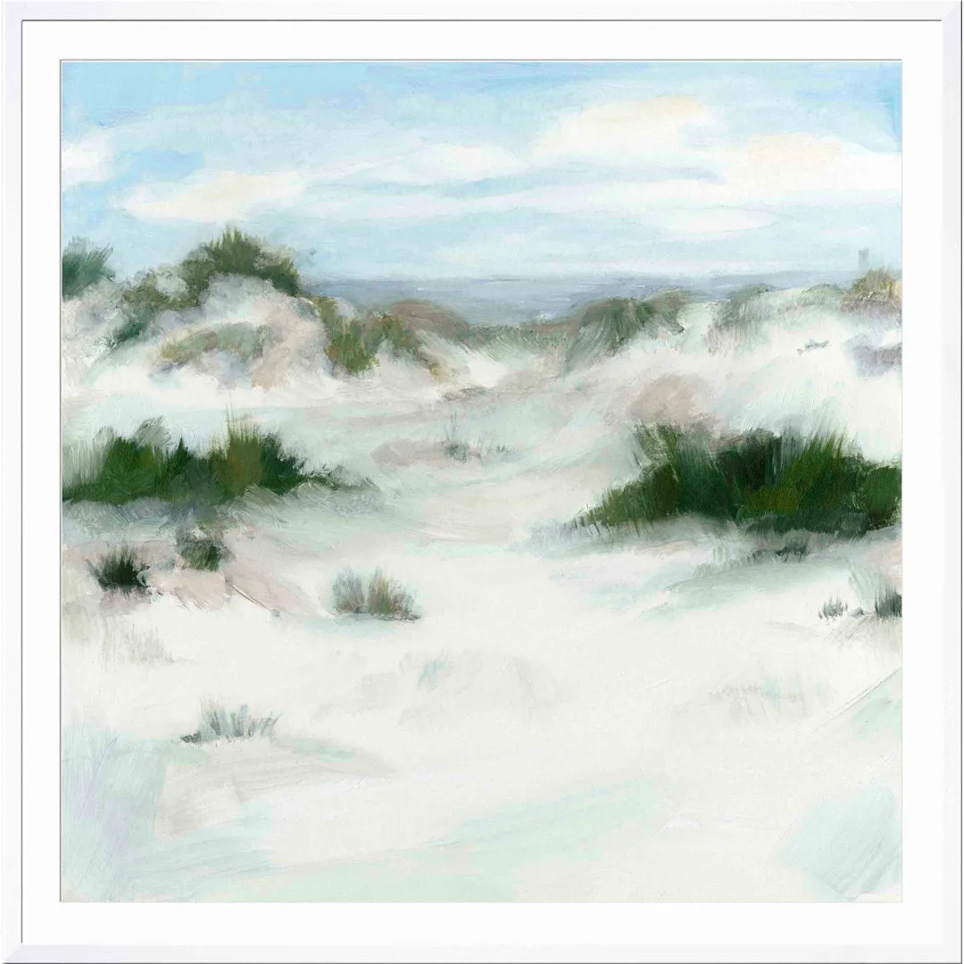 White Sands II by Megan Meagher - Picture Frame Painting Print Beachcrest Home™ Frame Color: Pattern Silver Size: 18"H x 12"W