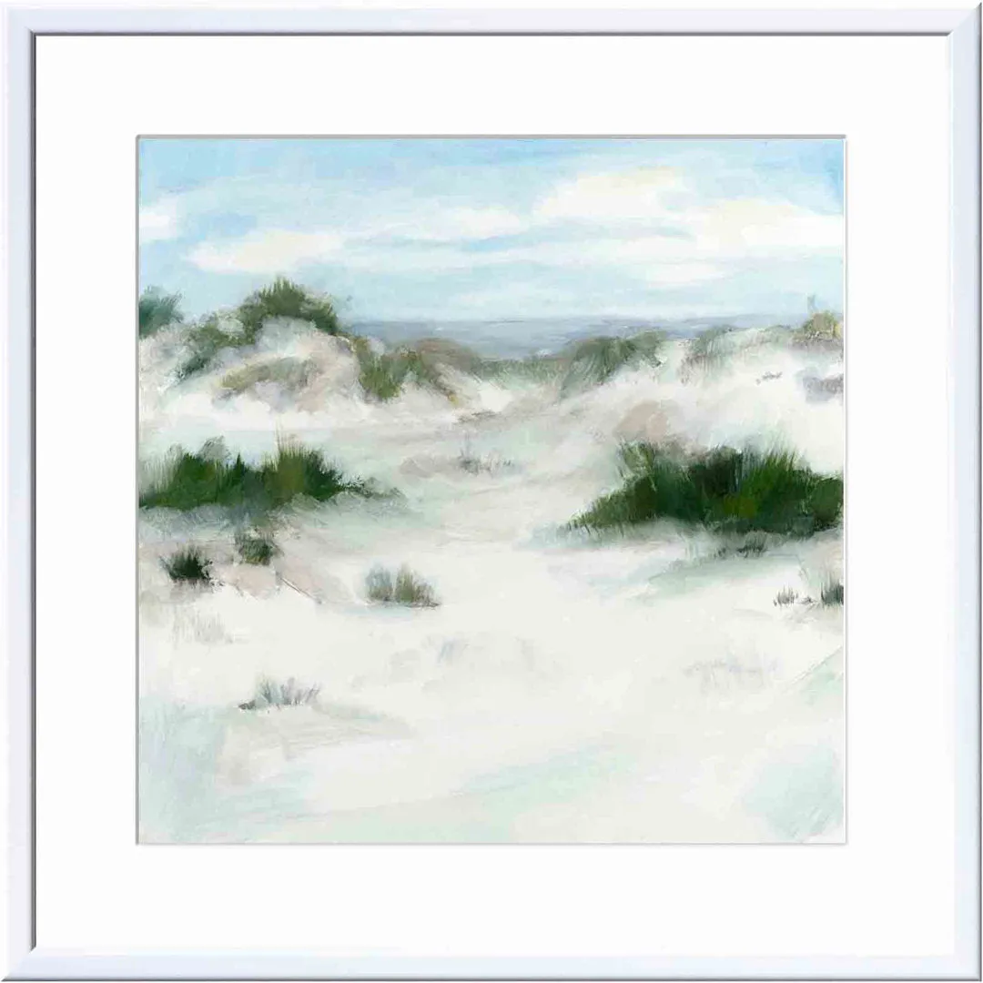 White Sands II by Megan Meagher - Picture Frame Painting Print Beachcrest Home™ Frame Color: Pattern Silver Size: 18"H x 12"W