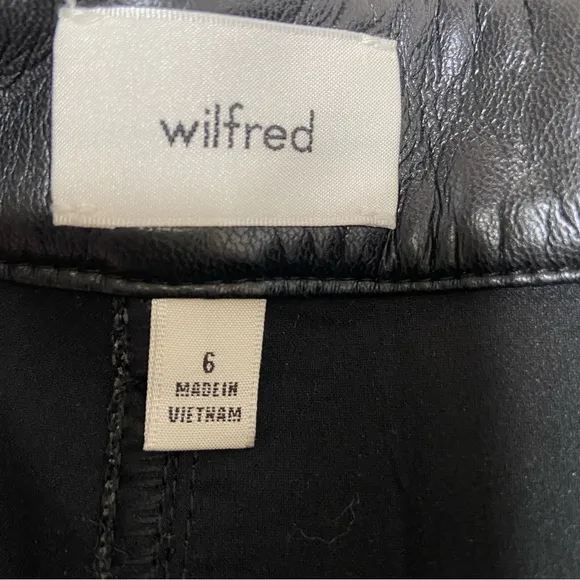 WILFRED Black Faux Leather 5 Inch Shorts