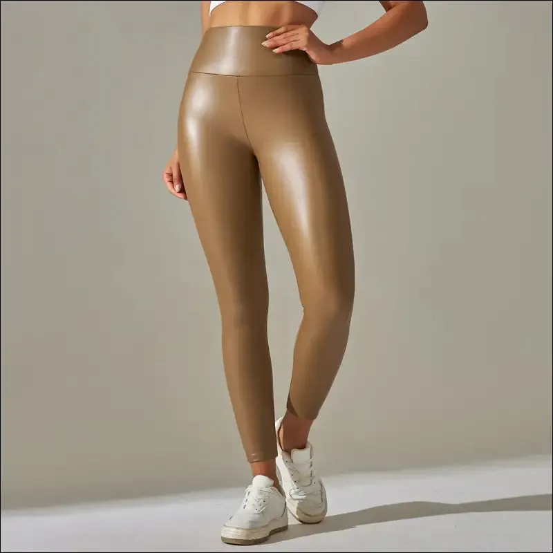 Women pu leather leggings pants xs-5xl plus size faux leather leggings female elastic slim skinny